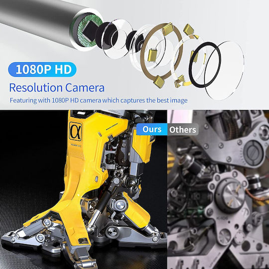 Wifi Endoscope Video Dual Front Side Camera Inspection Camera 1080p Hd Led Lights Ip68 Waterproof Android Smartphone Iphone