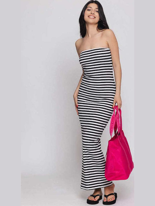 Summer Maxi Dress Black/White
