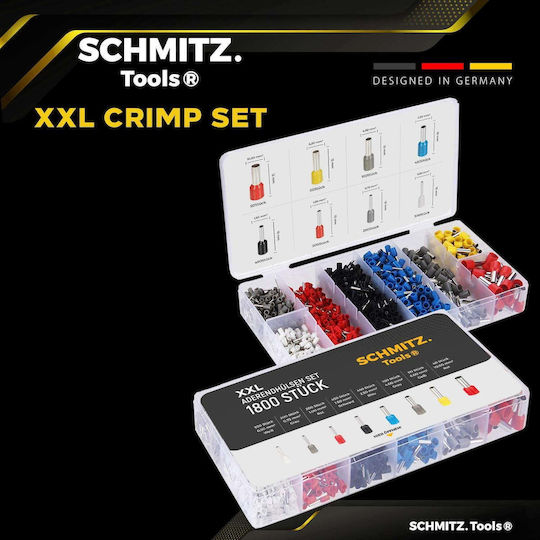 Professional Connector Pin Crimping Tool Set for 1,800 Conductor Terminal Pieces 0.5-10 mm