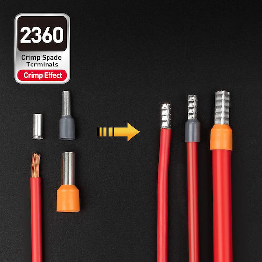 Connector Pin Crimping Tool Set 1350 Conductor Terminals 0.5-10 Mm² 24 Types Professional Storage Transport Case