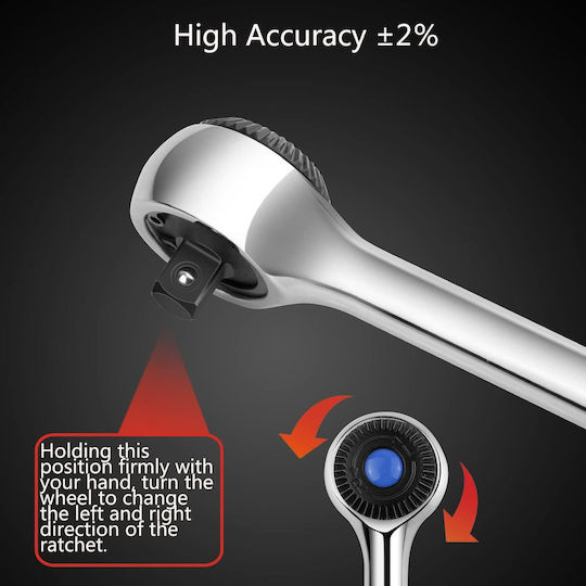 Cheie dinamometrică Caroiaj 3/8" Cuplu 3-60 Nm