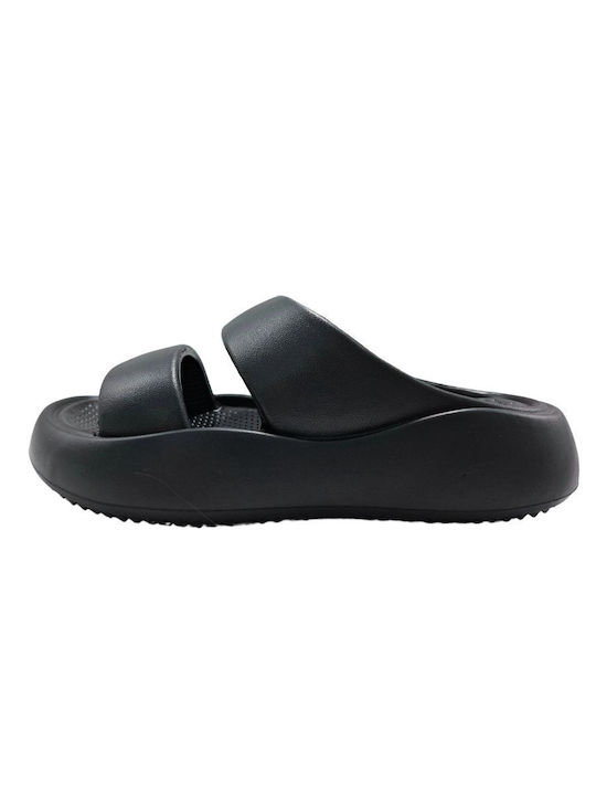Nina Moqs 2400/mcq 1200 Σαγιονάρες σε Μαύρο Χρώμα