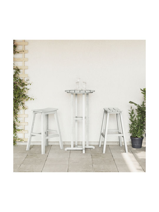 vidaXL Bar Set for Small Outdoor Spaces 3 Pieces White