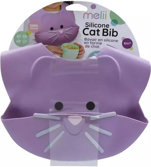 Melii Impermeabila Bavetă Silicon cu buton & Buzunar Violet pentru 6 m+