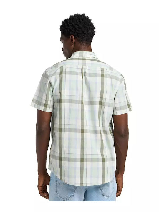 Short-sleeved Shirt Checked Green