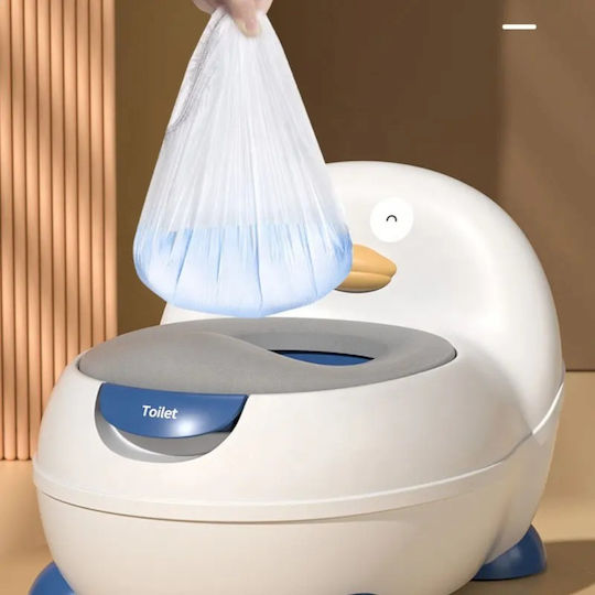 Potty Bowl with Lid Blue