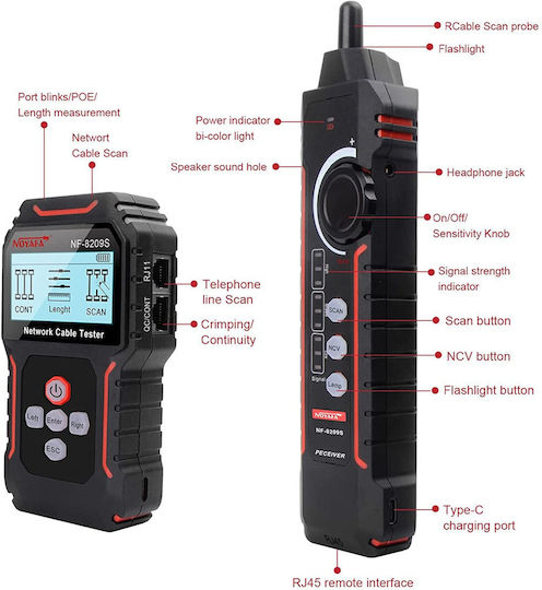 B0BKSXJZ2T Network Cable Tester Jack Digital