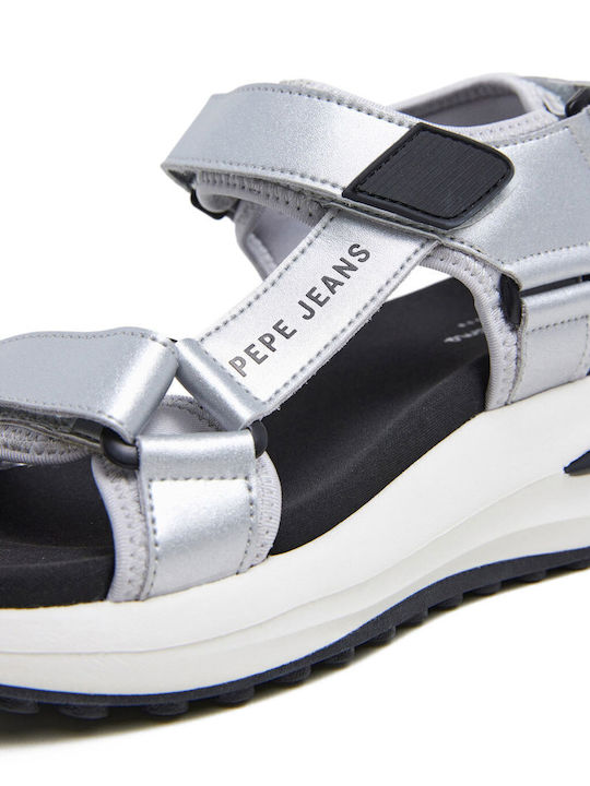 Winslove Women's Flat Sandals in Silver Color