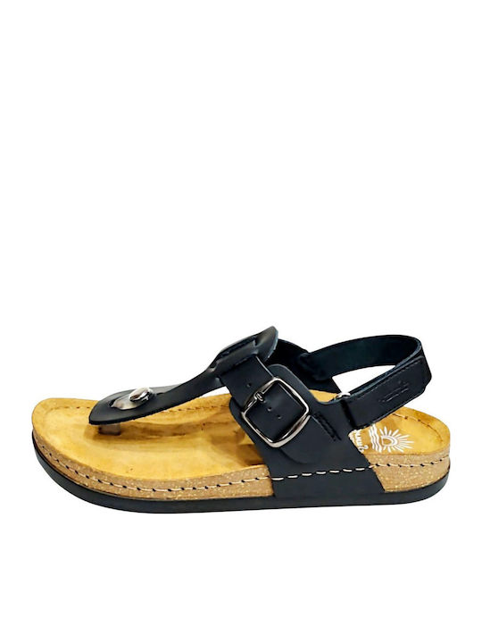 Women's Flat Sandals in Black Color