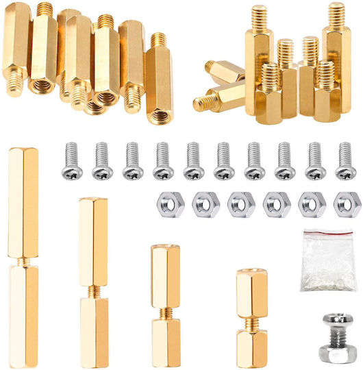 Set Spacers M3 Femela-Femela Mâna-Femela Șuruburi, Piulițe, Știfturi din Plastic și Oțel pentru Pcb 180 Bucăți