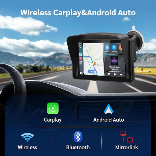 Ecran Tactil 7" Multimedia Pentru Tabloul De Bord Auto Cu Apple CarPlay Android Auto Bluetooth GPS
