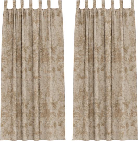 vidaXL vidaXL Curtain Set with Tab Top Ecru 140x225cm