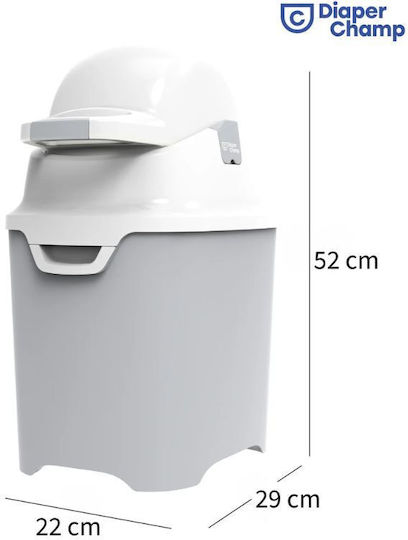 Diaper Champ One Diaper Waste Bin Silver