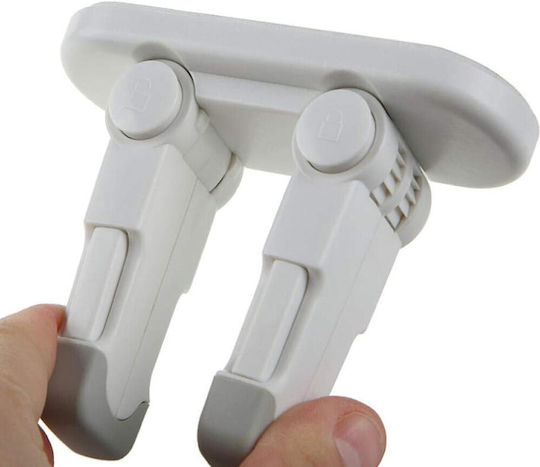 Door Safety Lock with Sticker made of Plastic in White Color 5x5x5εκ. 2pcs