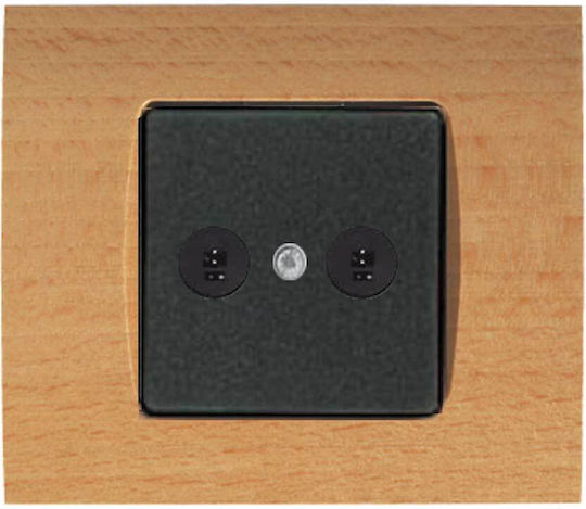 Arcada Holz Eiche Doppel Audio- und Video-Steckdose