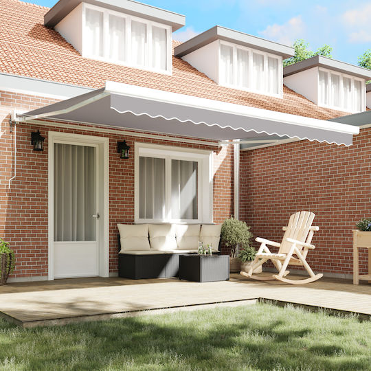 vidaXL Markisenstoff Gray 3.5x4m