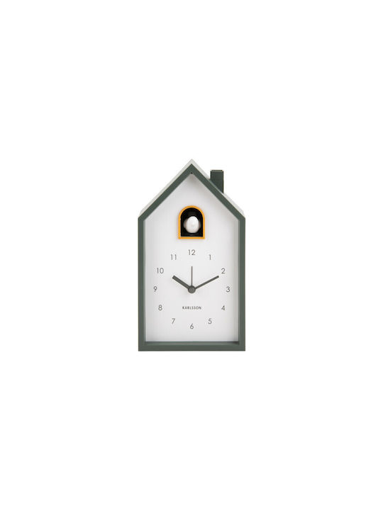 Karlsson Tabletop Clock with Alarm Green KA6015GR