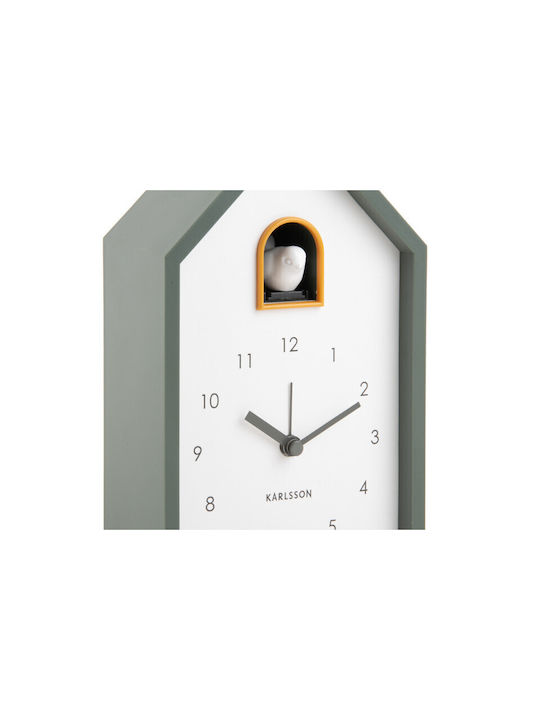 Karlsson Tabletop Clock with Alarm Green KA6015GR