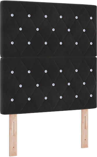 vidaXL Pliabil Cap de pat din Material Textil Negru 80x160cm