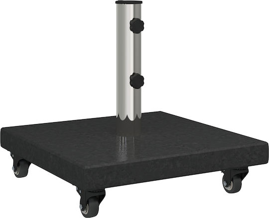 vidaXL Schirmständer aus Beton mit Rollen Black Granite 38x38cm