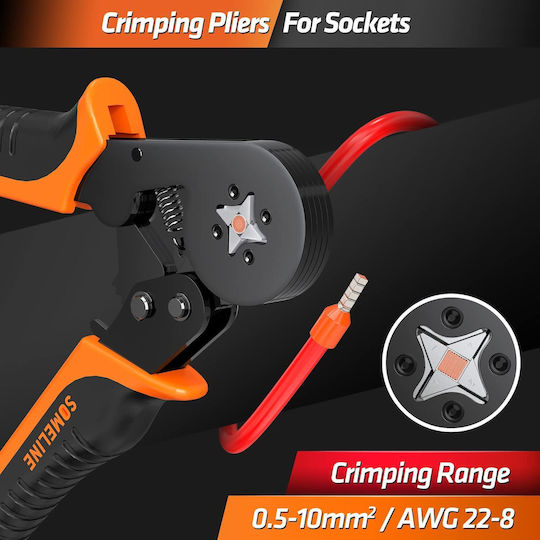 Connector Crimping Pliers Cross-Section Range 0.25 - 10mm²