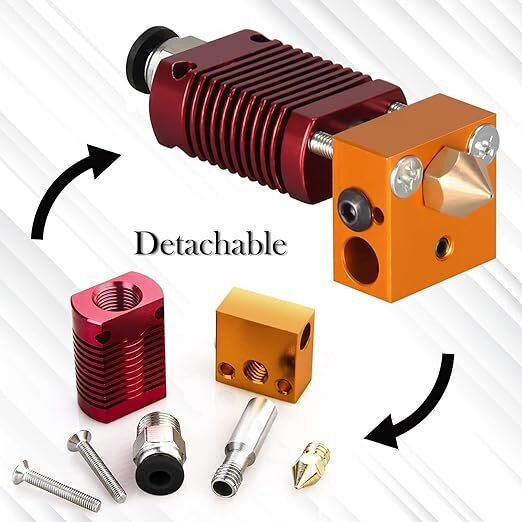 Set Capete de Printare 3D pentru Imprimante 2 Extrudere Hotend-uri Duză Mk8 0.4 Mm Unealtă 5-in-1 2 Capace din Silicon Cr10 Cr10s Ender 2/Ender 3/Ender 3s/Ender 5