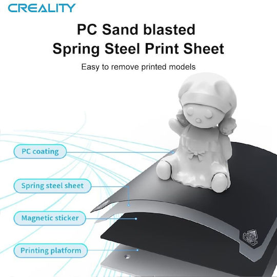 Suprafața de imprimare magnetică pentru imprimantă 3D 235 x 235 mm placă flexibilă Pei Ender 3/3 V2/3 Pro 5 5 Pro Ender 3 S1 Pro/3 Neo/3 V2 Neo Creality Neagră