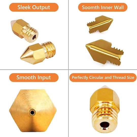 Set Duză Pentru Imprimante 3D Mk8 24 Bucăți 0.2 Mm 0.3 Mm 0.4 Mm 0.5 Mm 0.6 Mm 0.8 Mm 1.0 Mm 1.75 Mm Ender 3 Creality Seria Cr-10