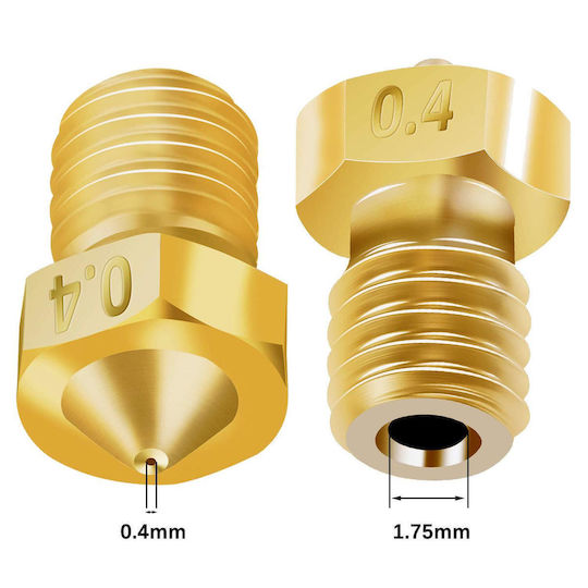 Set Duză Pentru Imprimante 3D 30 Bucăți 0.2 Mm 0.3 Mm 0.4 Mm 0.6 Mm 0.8 Mm 1.0 Mm Cupru Șurub M6 1.75 Mm Filament Curățare Tije V5 V6 Hotend