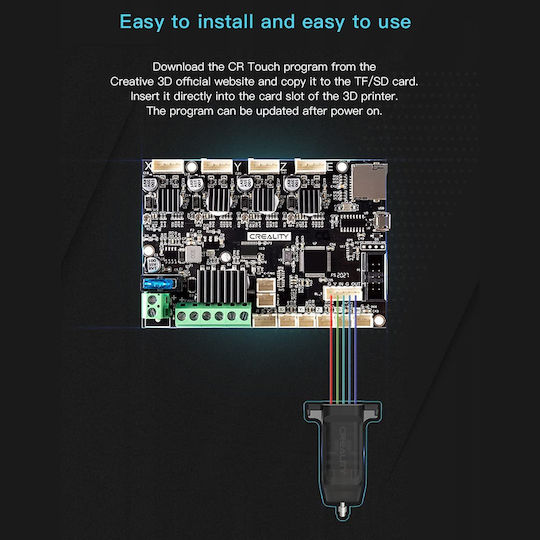 Kit Senzor de Nivelare Automată Creality Creality Cr Touch Conector Cu Cablu 1m Suport de Montare Ender 3 Ender 3 Pro Ender 3 V2 Ender 3 Max Ender 5 Serie Cr 10