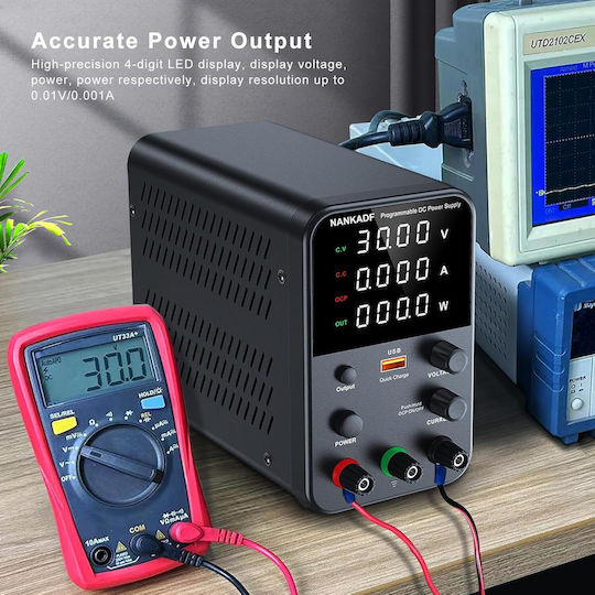 Surse de Alimentare Pentru Laborator 0-60 V 0-5 A 300 W Ecran Led Ventilator de Răcire Protecție la Supraîncărcare Ocp 18 W Port Usb Stabilizare Tensiune Curent Cv Cc