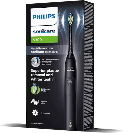 Philips Sonicare 5300 Electric Toothbrush with Pressure Sensor Black
