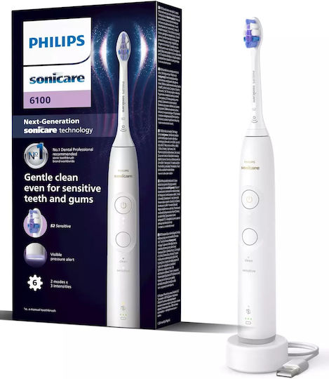 Philips Ηλεκτρική Οδοντόβουρτσα με Χρονομετρητή HX7400/01 Λευκή