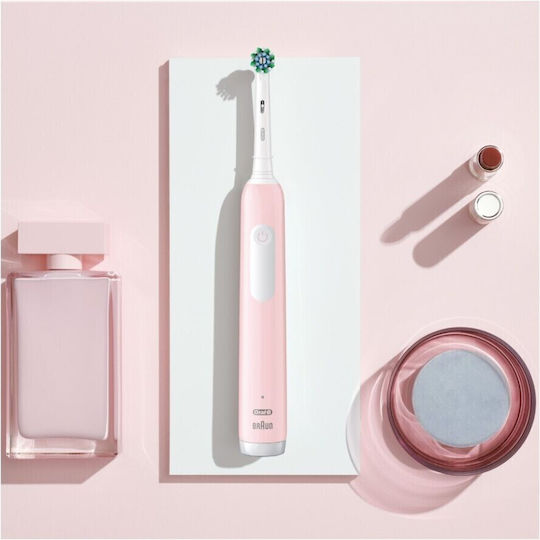 Oral-B Pro1 Electric Toothbrush with Pressure Sensor and Travel Case Pink