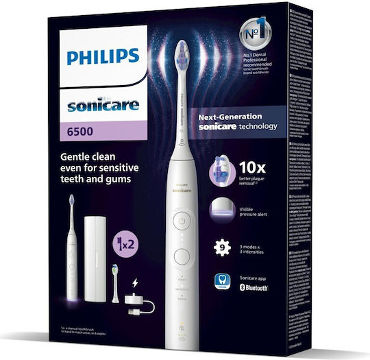 Philips Sonicare DiamondClean 9000 Elektrische Zahnbürste mit Drucksensor Weiß