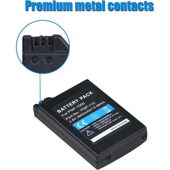 Set 2 Baterii 3600 mAh Încărcător Dual Înlocuiește PSP-110 Sony PSP 1000 1001 1002 1003 1004 1005 1006 1007 1008 1010