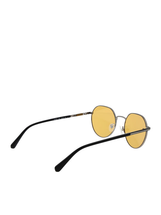 Gant Unisex Sunglasses with Silver Metal Frame and Yellow Mirror Lens GA7233 12E