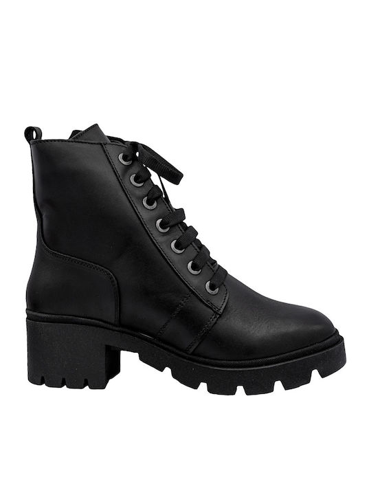 Leather Women's Ankle Boots Black