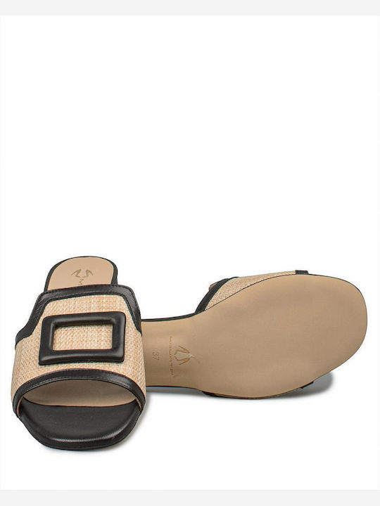 Mules with Heel in Beige Color