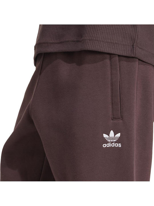 Trefoil Sweatpants with Elastic Brown