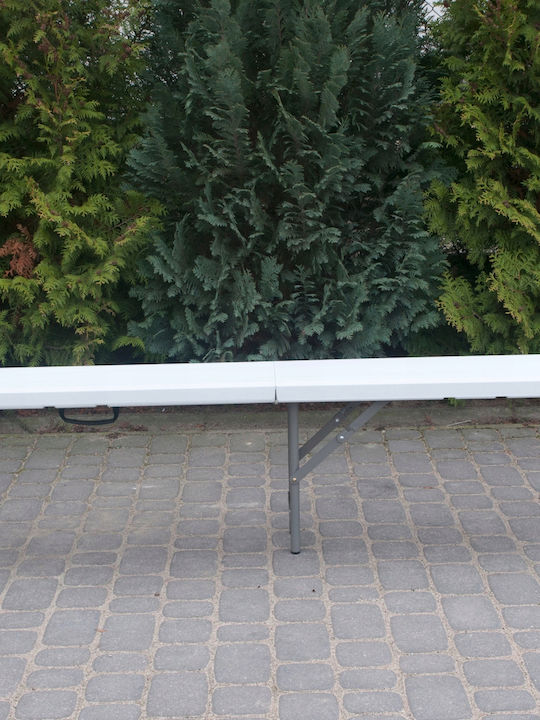Klappbank Garten Catering Hdpe 180x24x42cm Weiß