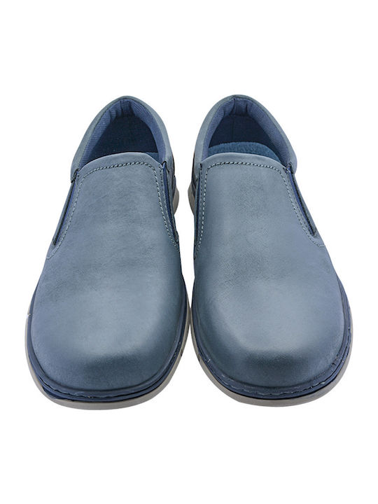 Leder Herren Freizeitschuhe Blau