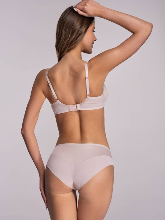 Bra without Padding Underwire Beige