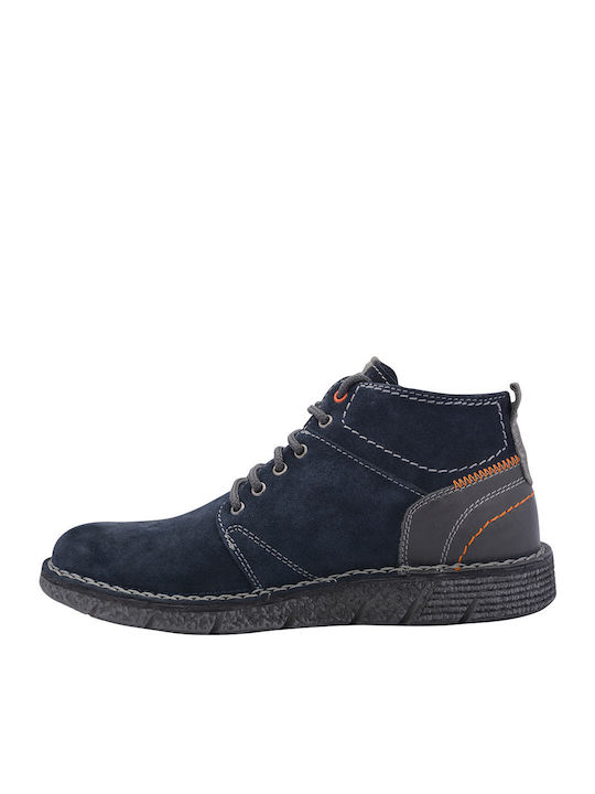 Suede Blue Men's Boots