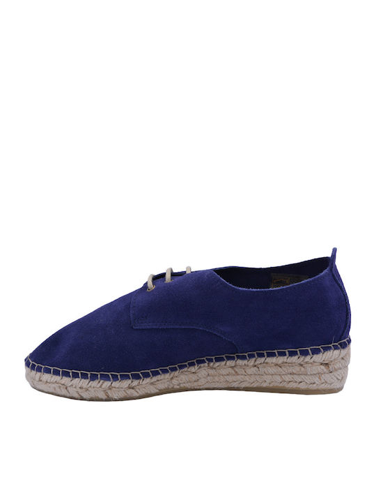 Suede Γυναικείες Εσπαντρίγιες σε Navy Μπλε Χρώμα
