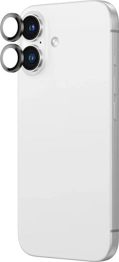 Amazingthing Ar Aluminum 2 Lens Glass Camera Lens Frame Iphone 16 16 Plus Black Ip16cam2bkgla