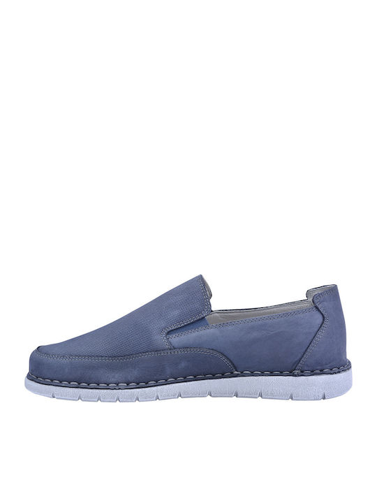 Freewalk Δερμάτινα Ανδρικά Slip-On Μπλε