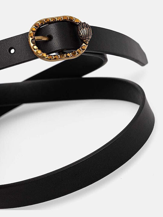 Kurt Geiger Δερμάτινη Γυναικεία Ζώνη Μαύρο/Χρυσό Kurt Geiger Δερμάτινη Γυναικεία Ζώνη Μαύρο/Χρυσό