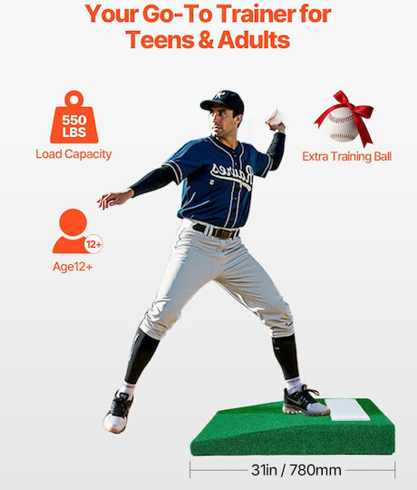 Vevor 31 In Pitching Mound Portable Pitcher Mound Baseball Training Softball