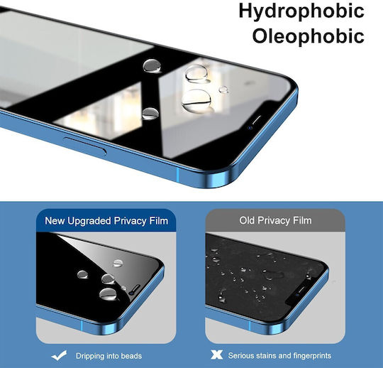 Enkay Privacy Full Face Tempered Glass Μαύρο (iPhone 12 Pro Max)